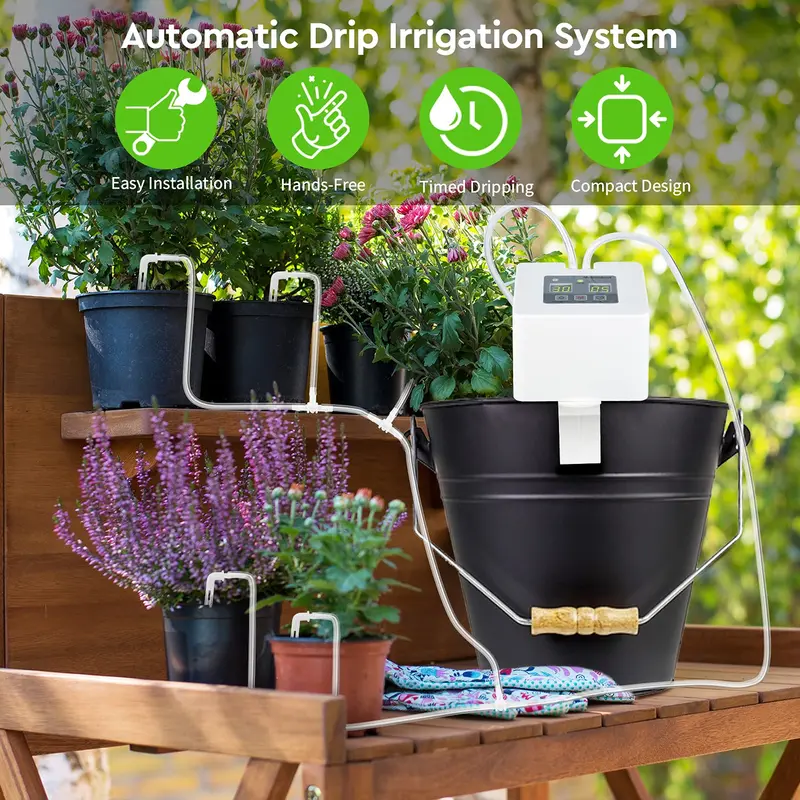 Complete Drip Irrigation System with Timer (200 sq ft)
